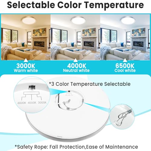 16 inch Flush Mount LED Ceiling Light Fixture (2 Count)