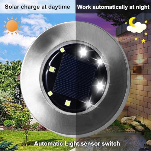 4.6 Inch Diameter Solar Ground Lights (8 Count)
