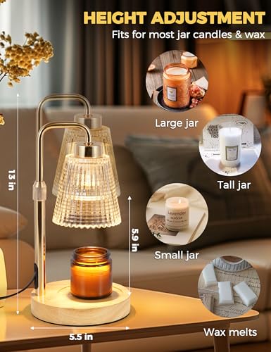 Modern Candle Warmer Lamp with 24h Cycle Timer