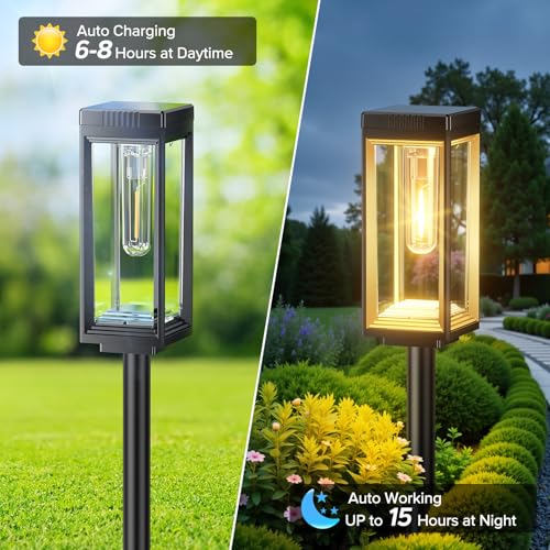 Solar Pathway Lights Outdoor (4 Count)