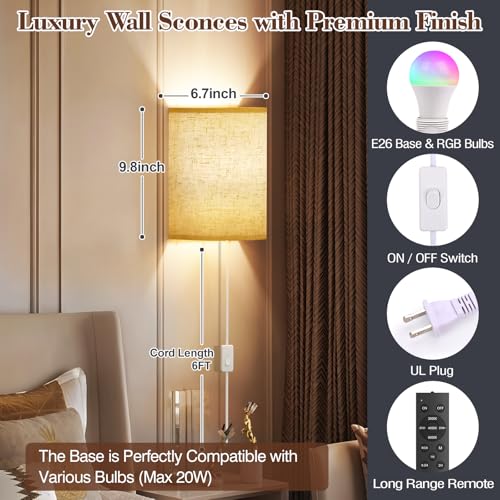 Plug in Wall Sconces Set of Two (2 Count)