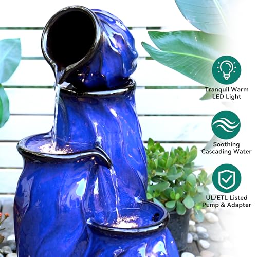 29" Ceramic Water Fountain Outdoor (72 Foot)
