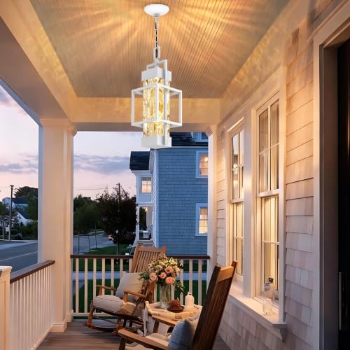 15'' White Outdoor Indoor Pendant Celing Light Fixture