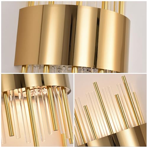 Crystal Sconces Wall Lighting (2 Count)