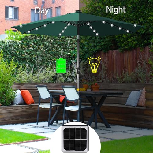 10FT Solar Patio Umbrella w