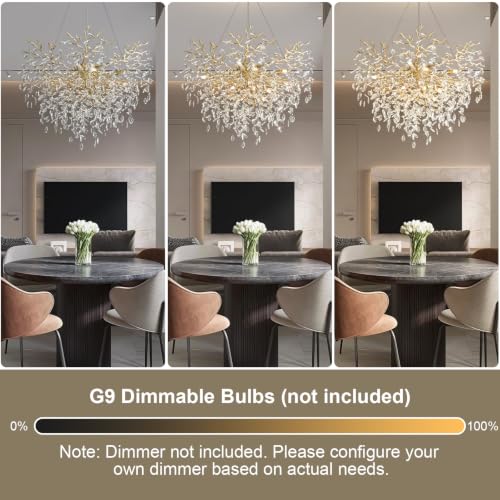 40" Modern Crystal Chandelier