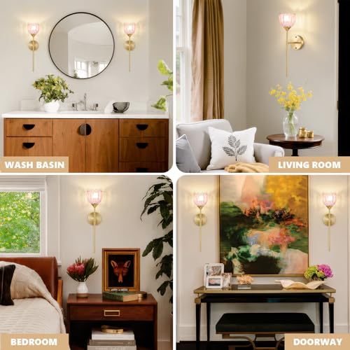 Vintage Battery Operated Wall Sconce Set of 2 (2 Count)