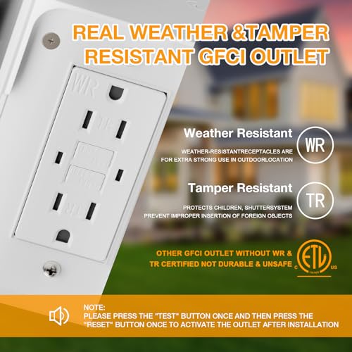 Porch Lights with GFCI Outlet Aircraft Grade Aluminum Alloy