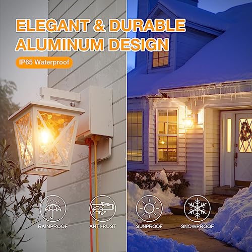 Porch Lights with GFCI Outlet Aircraft Grade Aluminum Alloy