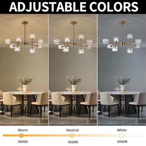Sputnik Crystal Chandelier with 8
