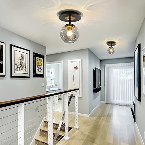 1 Light Mini Glass Globe Ceiling Light