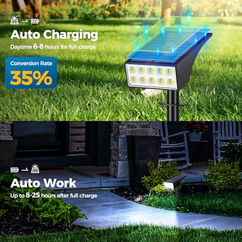 Solar Lights Outdoor Waterproof IP65 (2 Count)