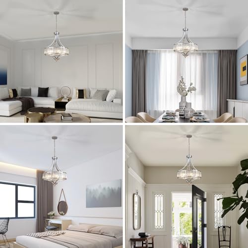 Modern Chrome Crystal Chandelier (5 Count)