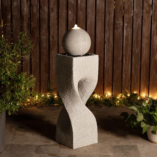 Outdoor Water Fountain with Lights