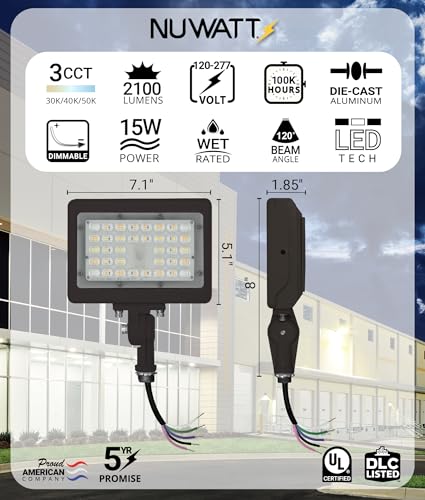 15W Bronze Outdoor LED Flood Light