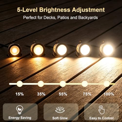 Dimmable LED Deck Lights with Timer and Photocell Sensor (20 Count)