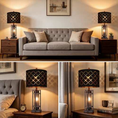 27'' Modern Table Lamp with Nightlight