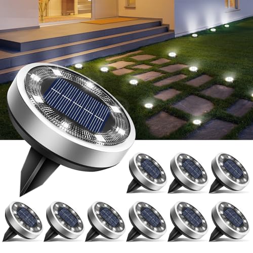 10 Pack Solar Lights Outdoor Waterproof (10 Count)