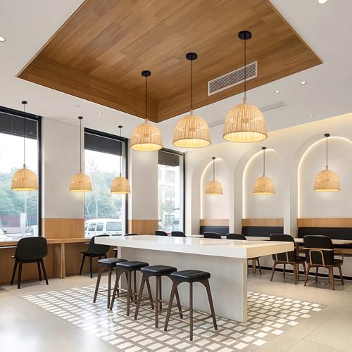 13.8" Rattan Pendant Light