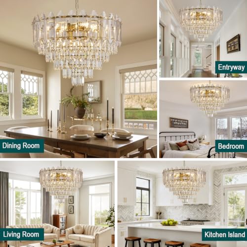 Gold Crystal Chandelier