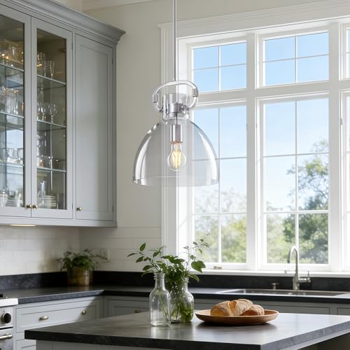 9.8'' Nickel Pendant Lights Kitchen Island