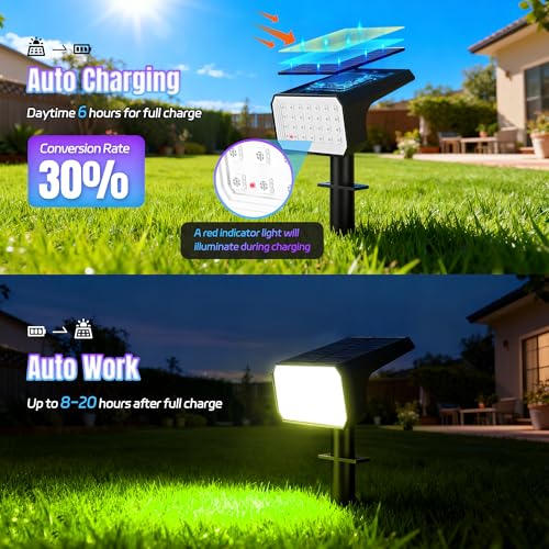 Solar Spot Lights Outdoor RGB Color Changing (4 Count)