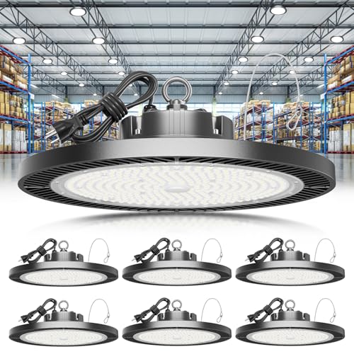 Super Bright 250W 37500LM UFO LED High Bay Light with Plug 5ft Cable