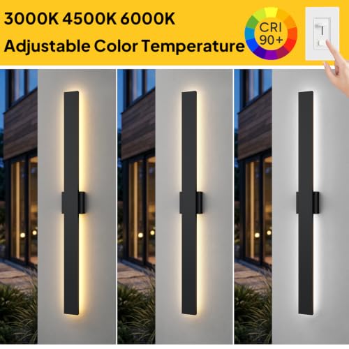 2 Pack 47.2 inch Modern LED Outdoor Wall Light