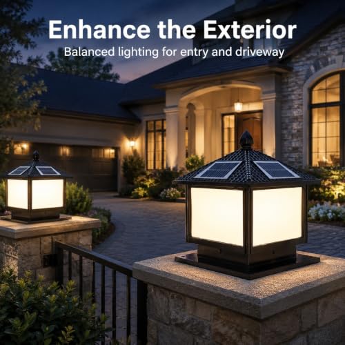 Solar Pier Mount Light