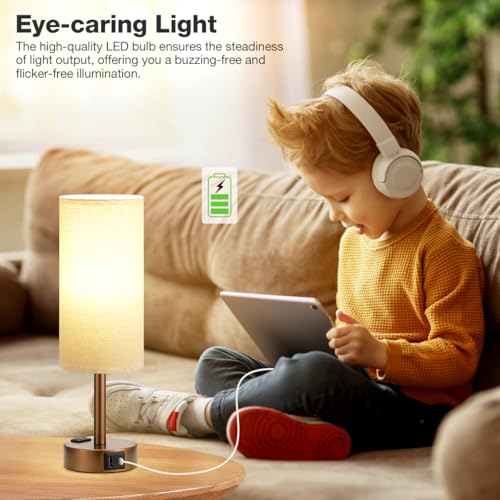Brown Bedside Lamp for Bedroom
