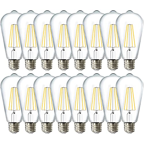 Sunco 16 Pack Edison Bulbs LED ST64 (16 Count)