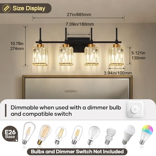 Modern Crystal Bathroom Vanity Light 4