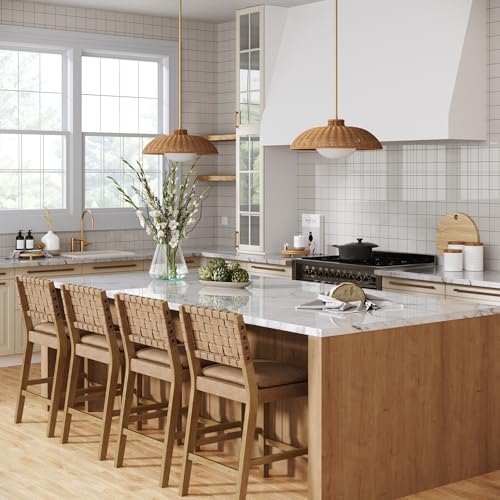 Belleville Boho Rattan Pendant Light with Diffuser