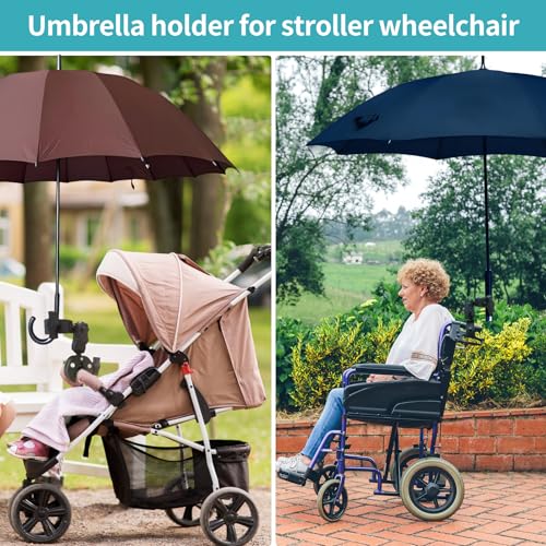 Double Clamp Mount Umbrella Chair Clamp with 360° Magic Arm