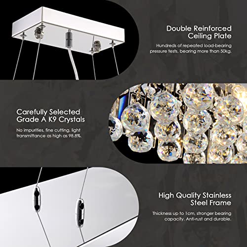 8 Lights Modern Crystal Chandeliers