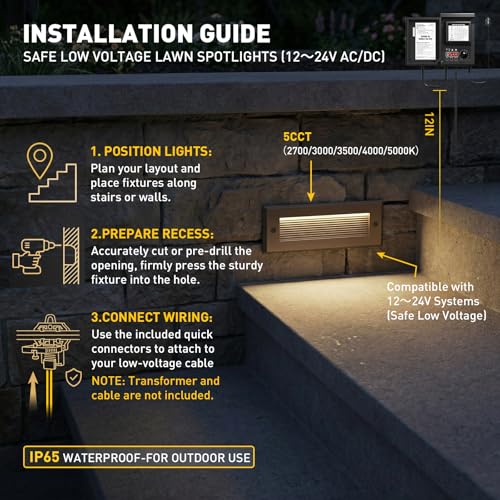 9in LED Deck Step Lights 12V