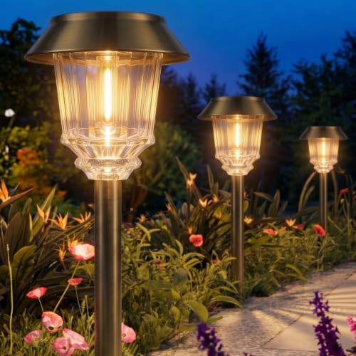 Solar Pathway Lights Outdoor (4 Count)