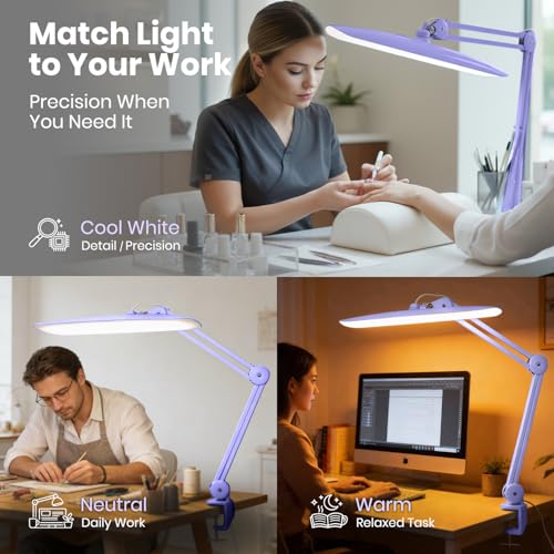 XL 2200 Lumens 20W LED Desk Lamp with Clamp