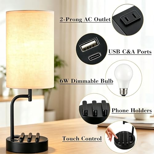 Touch Control USB Table Lamp with USB C