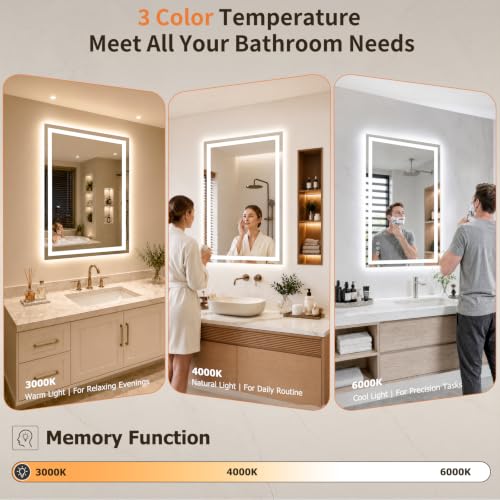 20"x30" LED Bathroom Mirror with Lights