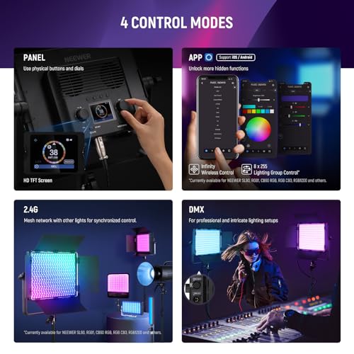 PL60C RGB LED Panel Video Light APP