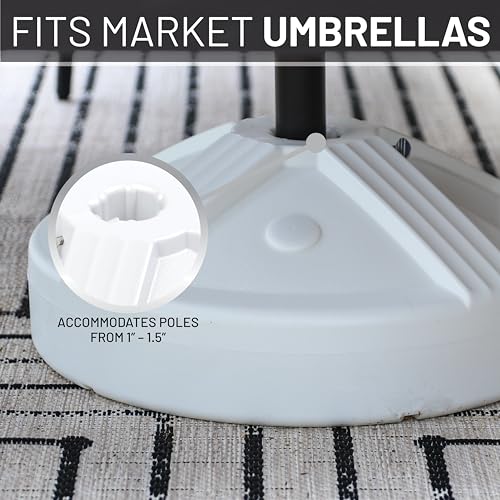 Durable Fillable Umbrella Base Designed to be Used with a Patio Table