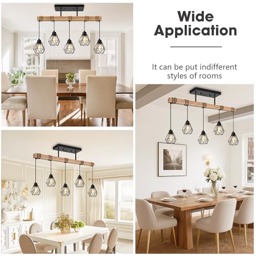 5 Lights Farmhouse Hanging Pendant Light