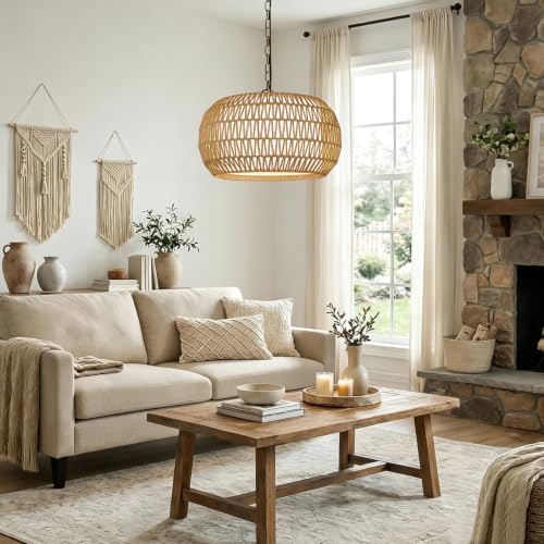 9" 52" Height Adjustable Farmhouse Chandelier Light Fixture