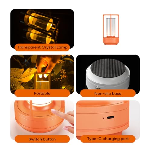 Rechargeable Cordless Small Metal Table Lamp