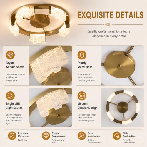 Gold LED Ceiling Light