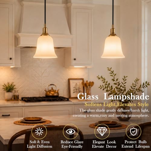 1 Pcs White Frosted Bell Shaped Glass Lamp Shade Replacement