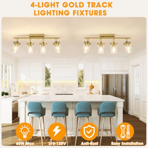 4 Lights Kitchen Track Lighting Fixtures Ceiling