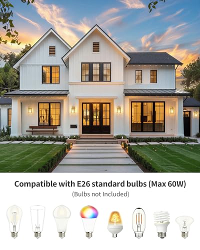 Gold Outdoor Waterproof Modern Patio Wall Light Fixtures Set of 2 (2 Count)