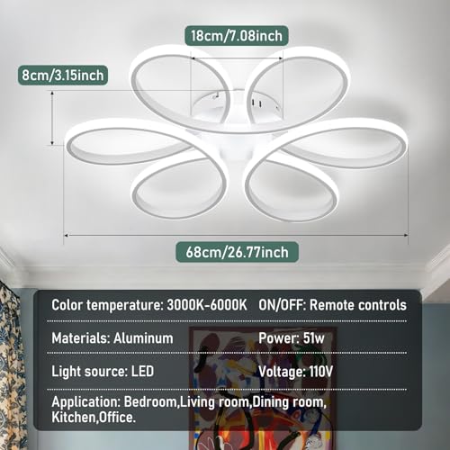 26inch Modern LED Ceiling Light